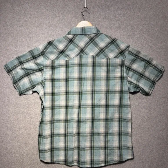 Wrancher by Wrangler Mens XL Pearl Snap Western Shirt Short Sleeve Plaid MTW1157 - Picture 6 of 6